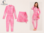 COMMODO Teen 2-Piece Waterproof Burkini Set (Full Jumpsuit + Skirt) - Image 2