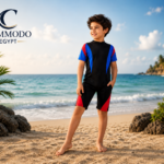 Sporty Tri-Color Kids' One-Piece Swimsuit - Premium Quick-Dry Performance Wear