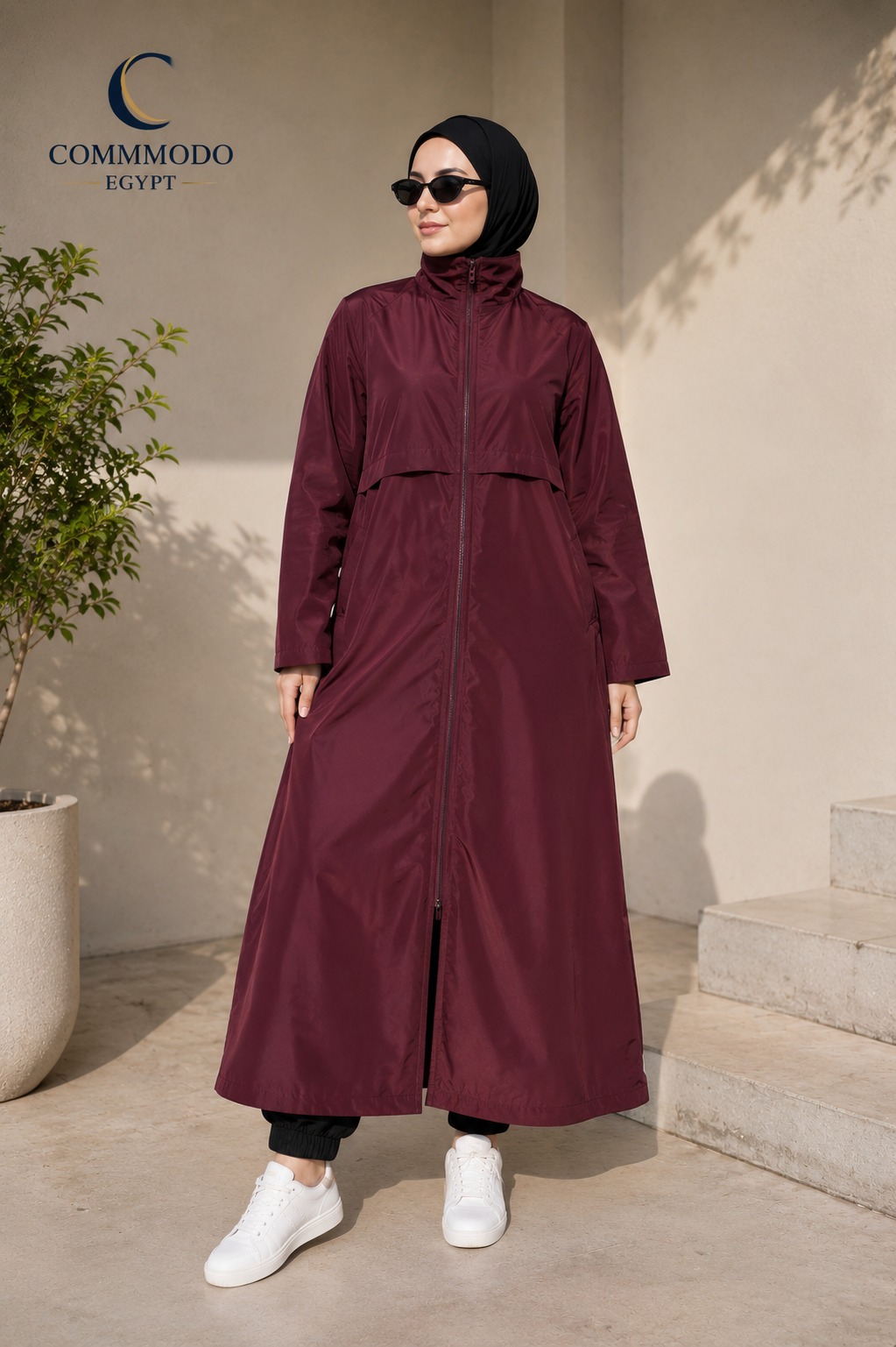 695627977_122110465551167289_1380017905340710832_n Deep Maroon Long Jacket Burkini - Elegant 3-Piece Modest Swimset - Image 1