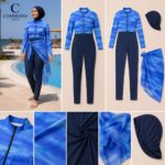 Commodo Ocean Waves 3-Piece Burkini - Image 2