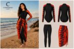 Elegant Pink Floral Burkini - Premium 3-Piece Modest Swimsuit Set - Image 2