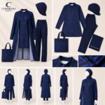 Royal Blue Zebra Print Burkini - Premium 5-Piece Complete Swim Set - Image 2