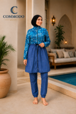 COMMODO 3-Piece Waterproof Burkini Set (Dress + Pants + Turbon)