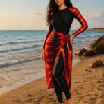 Elegant Pink Floral Burkini - Premium 3-Piece Modest Swimsuit Set