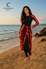 Elegant Pink Floral Burkini - Premium 3-Piece Modest Swimsuit Set