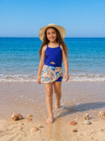 Tropical Butterfly Girls' Two-Piece Swimsuit - Premium Quick-Dry Skirt Set - Image 2