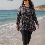 Plus Size Tie-Dye Modest Swimwear Set